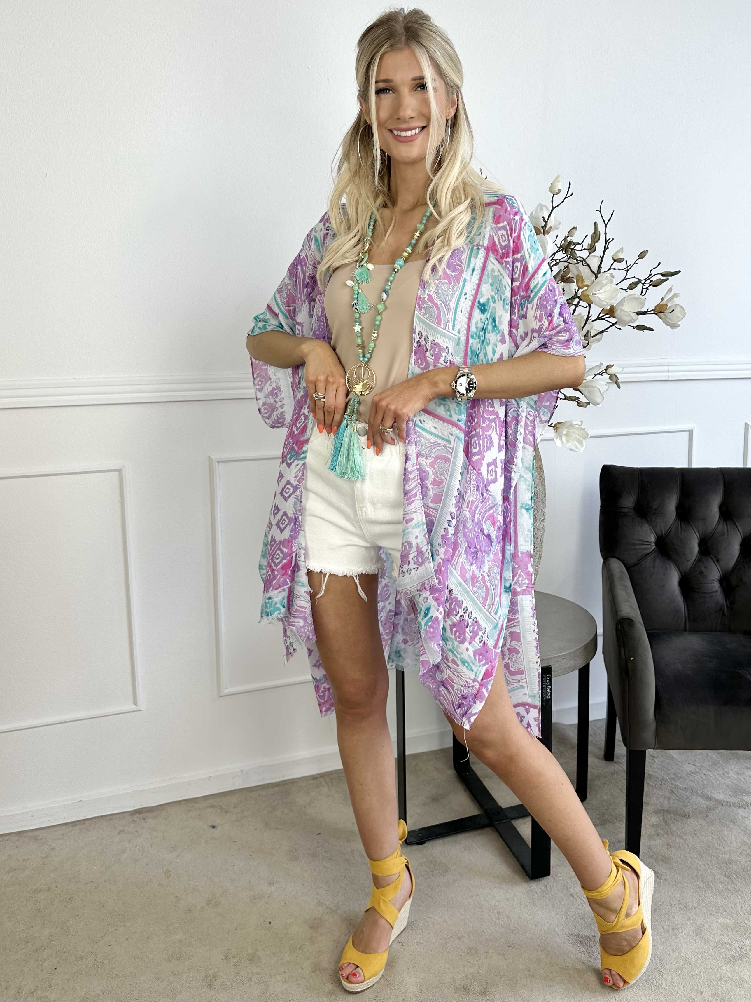 Alexandrine - Let og luftig kimono i bomuld